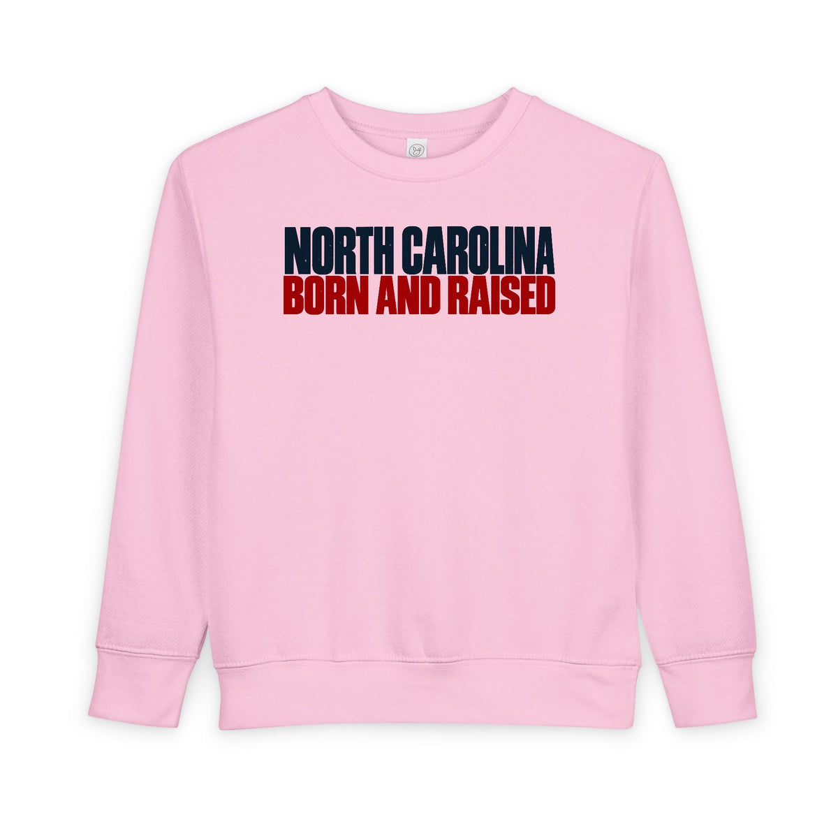 North Carolina Born and Raised Southern Streetwear Unisex Toddler Sweatshirt