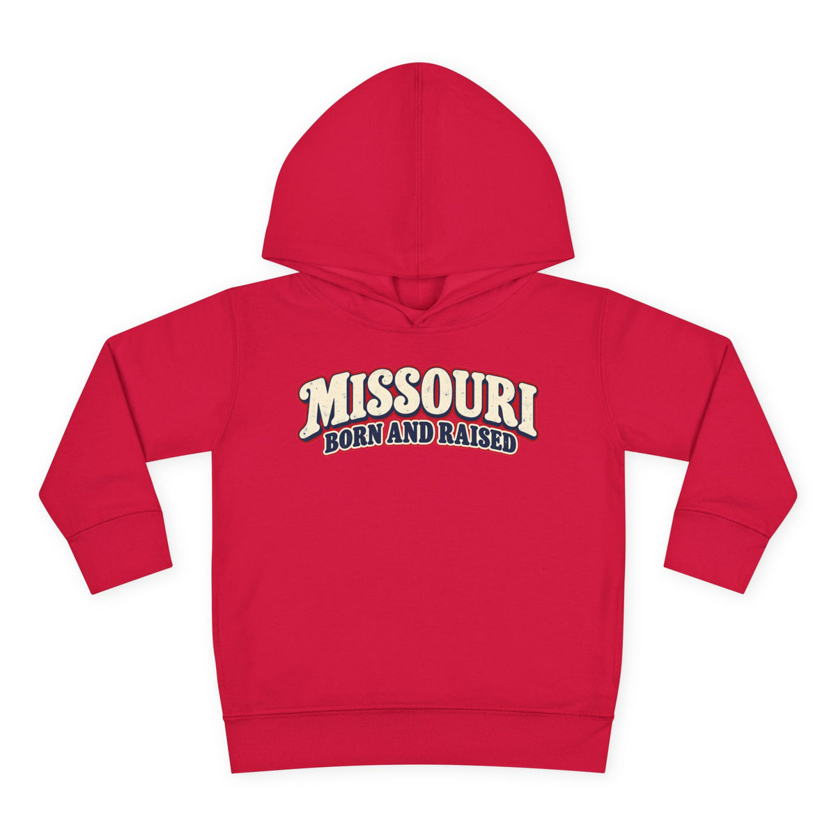 Missouri Born and Raised Retro 1970s Unisex Toddler Pullover Fleece Hoodie