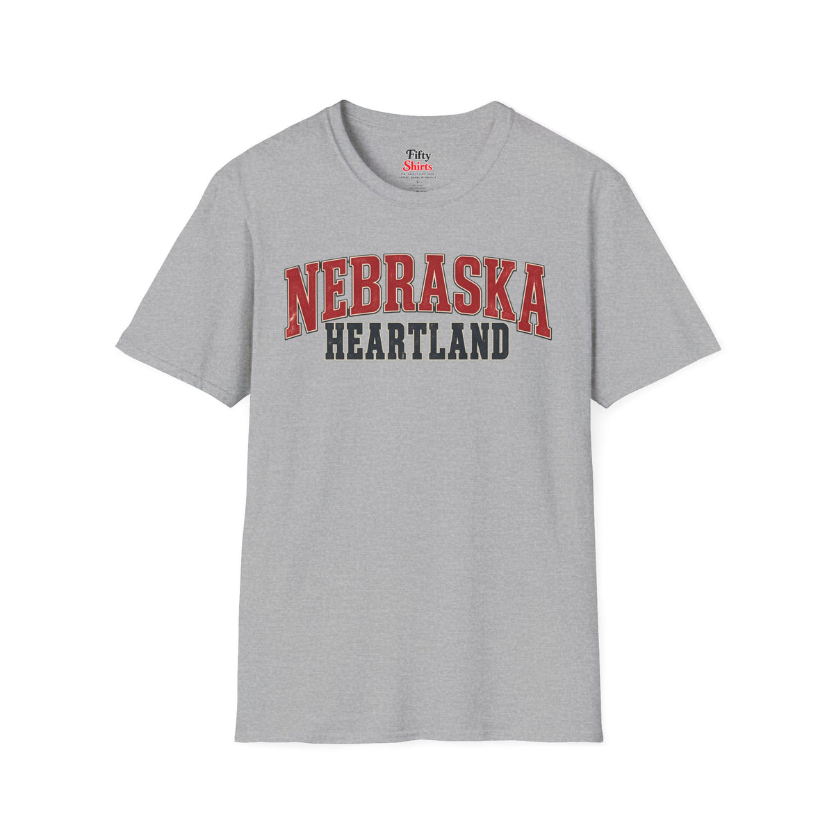 Nebraska Heartland Unisex Softstyle T Shirt State Name Graphic Tee