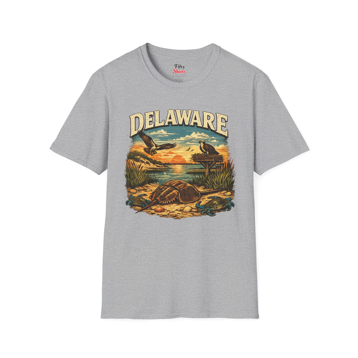 Delaware Wildlife Unisex Softstyle T Shirt State Pride Graphic Tee Collections FS03