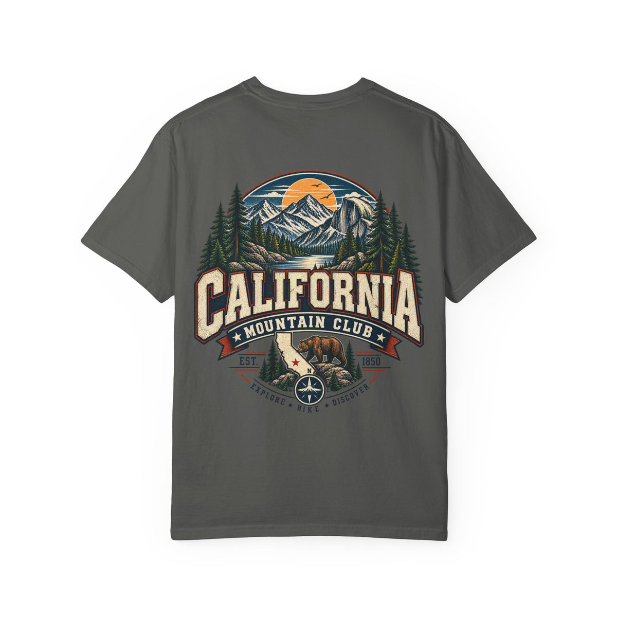 California Mountain Club Unisex Comfort Color 1717 Streetwear Graphic Tee