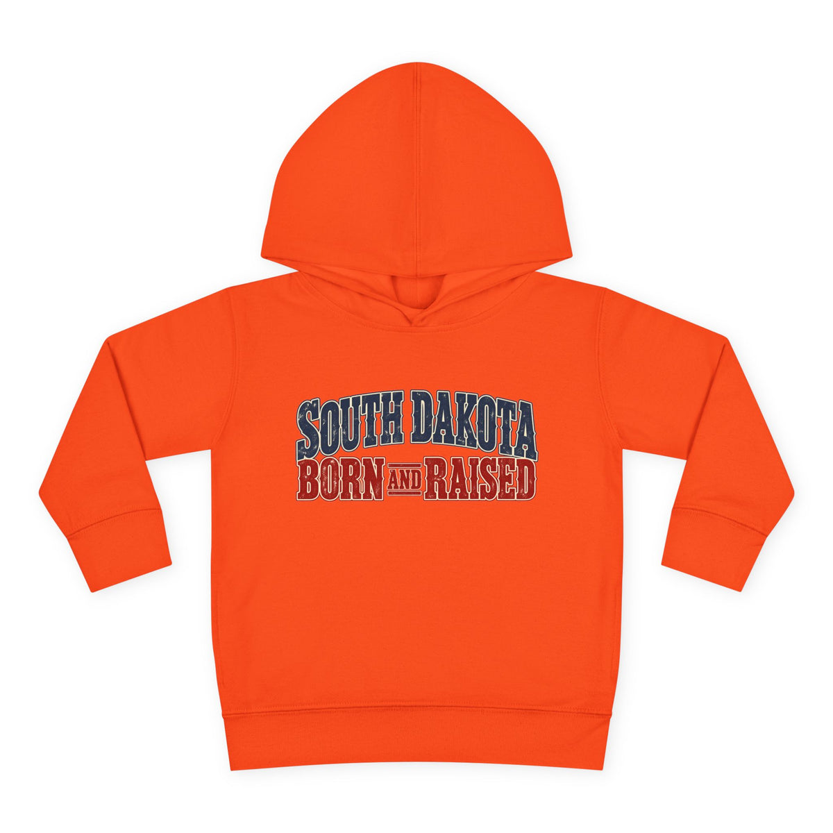 South Dakota Born and Raised Old-School Souvenir Unisex Toddler Pullover Fleece Hoodie
