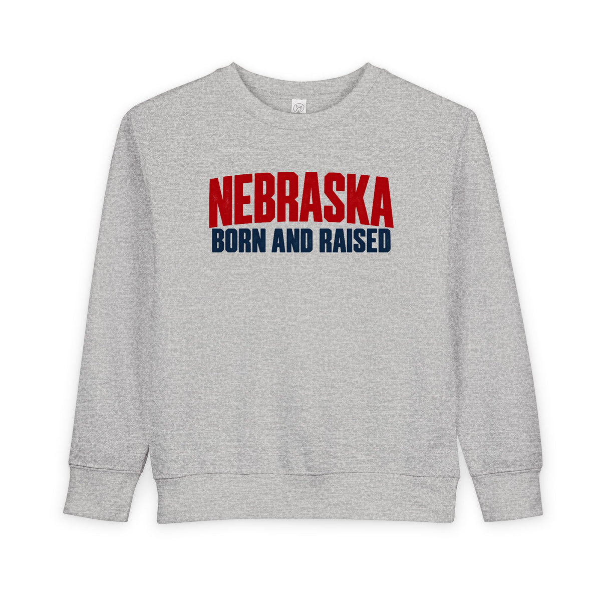 Nebraska Born and Raised Minimal Heritage Unisex Toddler Sweatshirt Graphic
