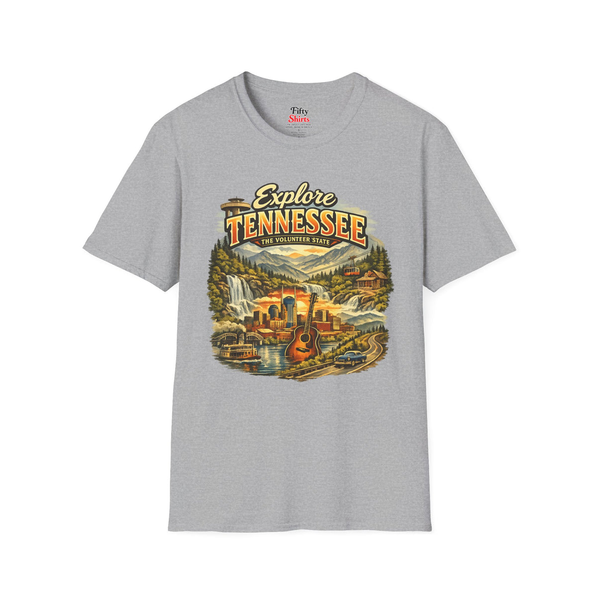 Explore Tennessee Unisex Softstyle T Shirt State Pride Graphic Tee Collections FS03