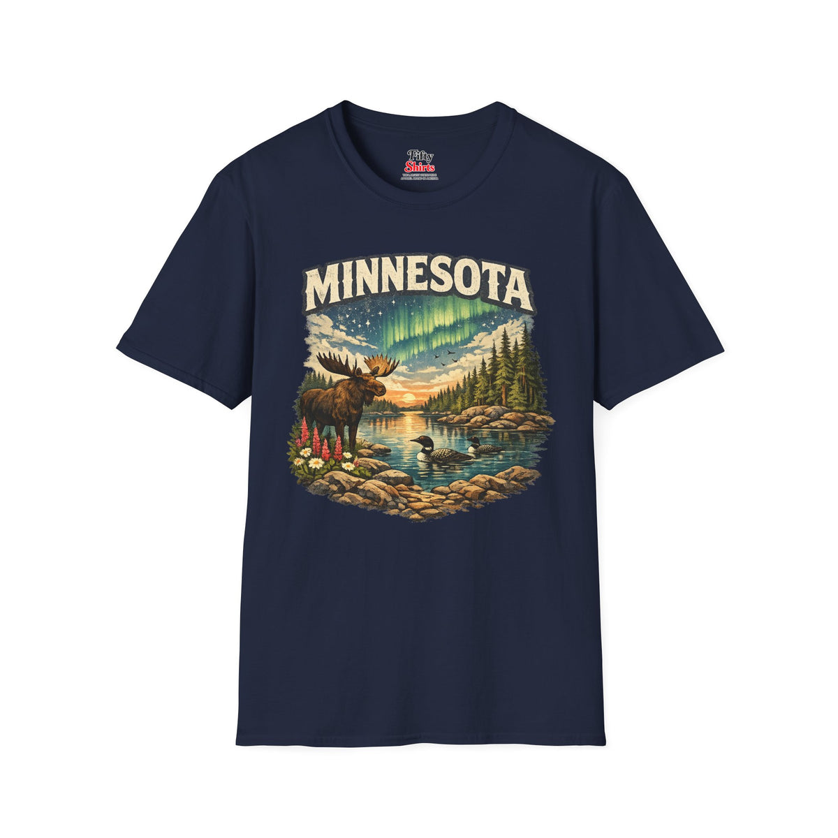 Minnesota Wildlife Unisex Softstyle T Shirt State Pride Graphic Tee Collections FS03