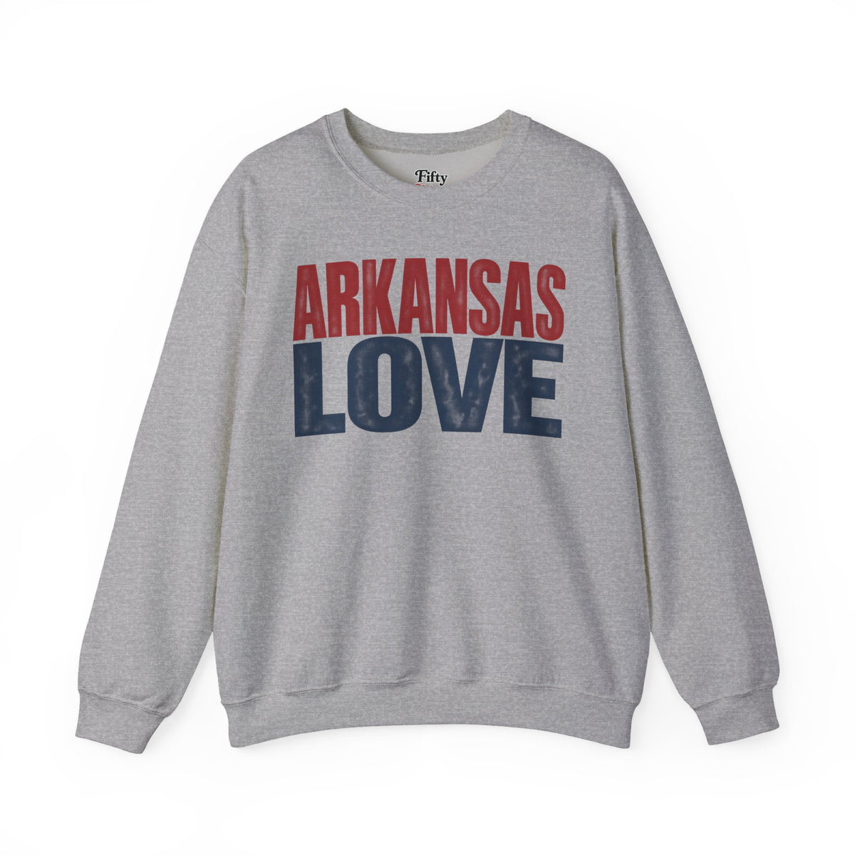 Arkansas Love Unisex Crewneck Sweatshirt State Name Graphic