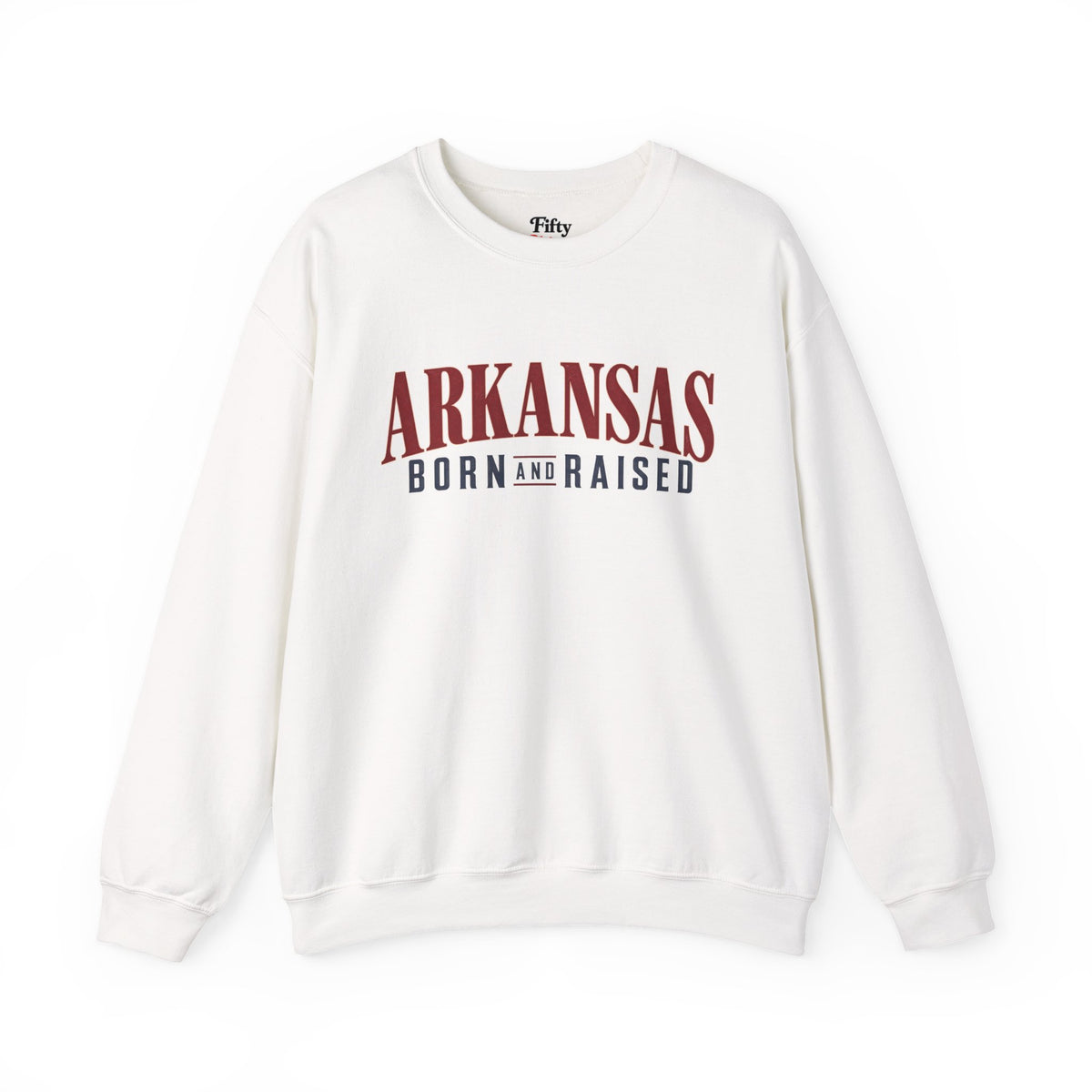 Arkansas Born and Raised Minimal Heritage Luxury Unisex Sweatshirt Graphic