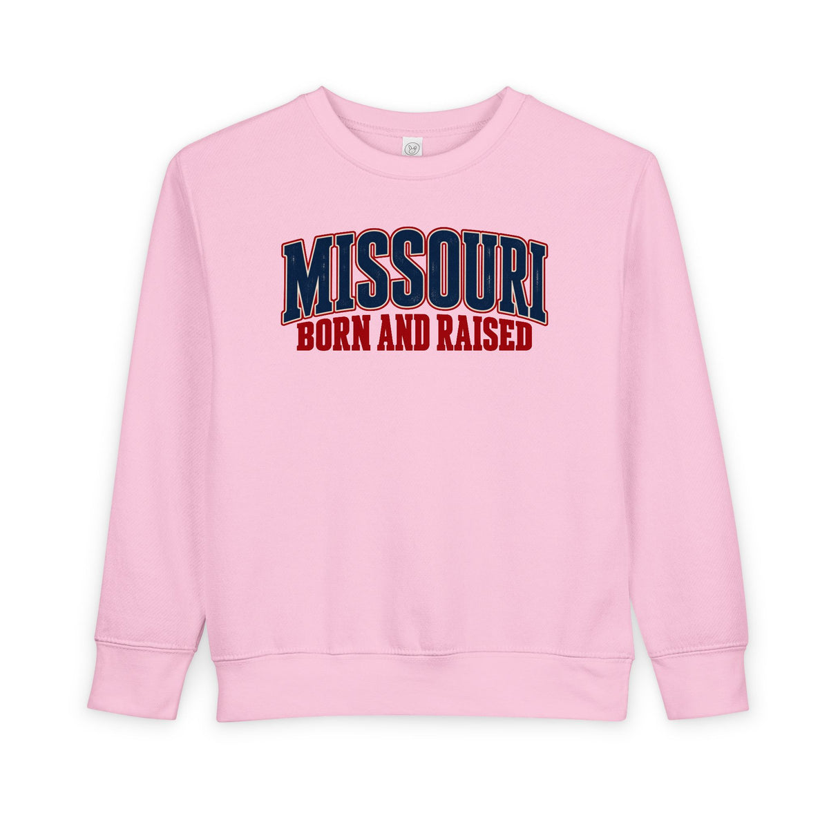 Missouri Born and Raised Vintage Americana Unisex Toddler Sweatshirt Graphic