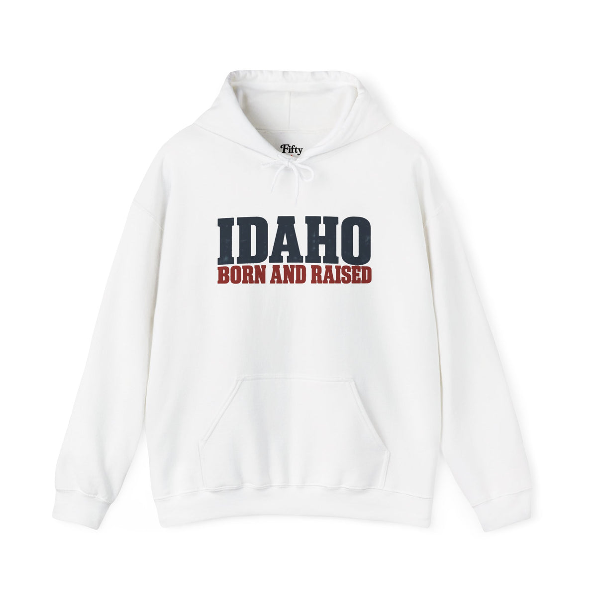 Idaho Born and Raised Rustic Americana Unisex Hoodie Graphic