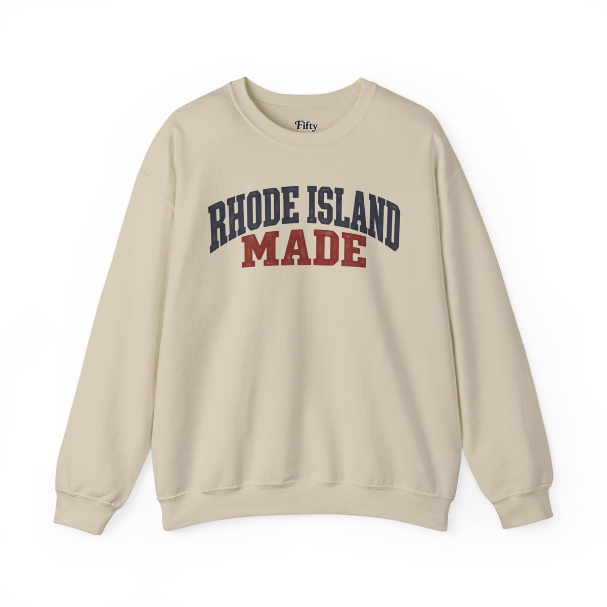 Rhode Island Made Unisex Crewneck Sweatshirt State Name Graphic
