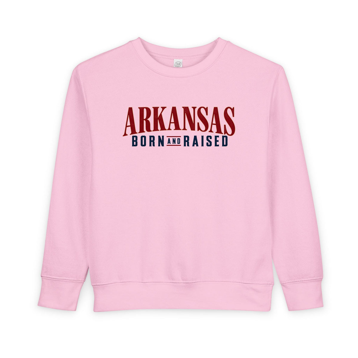 Arkansas Born and Raised Minimal Heritage Luxury Unisex Toddler Sweatshirt