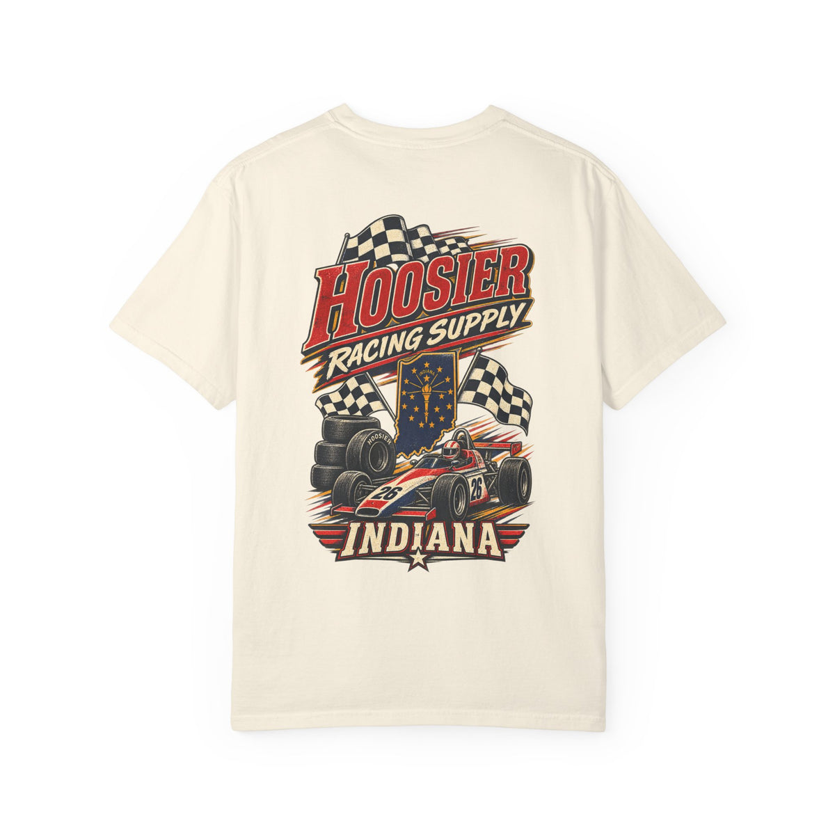 Indiana Hoosier Racing Supply Unisex Comfort Color 1717 Streetwear Graphic Tee