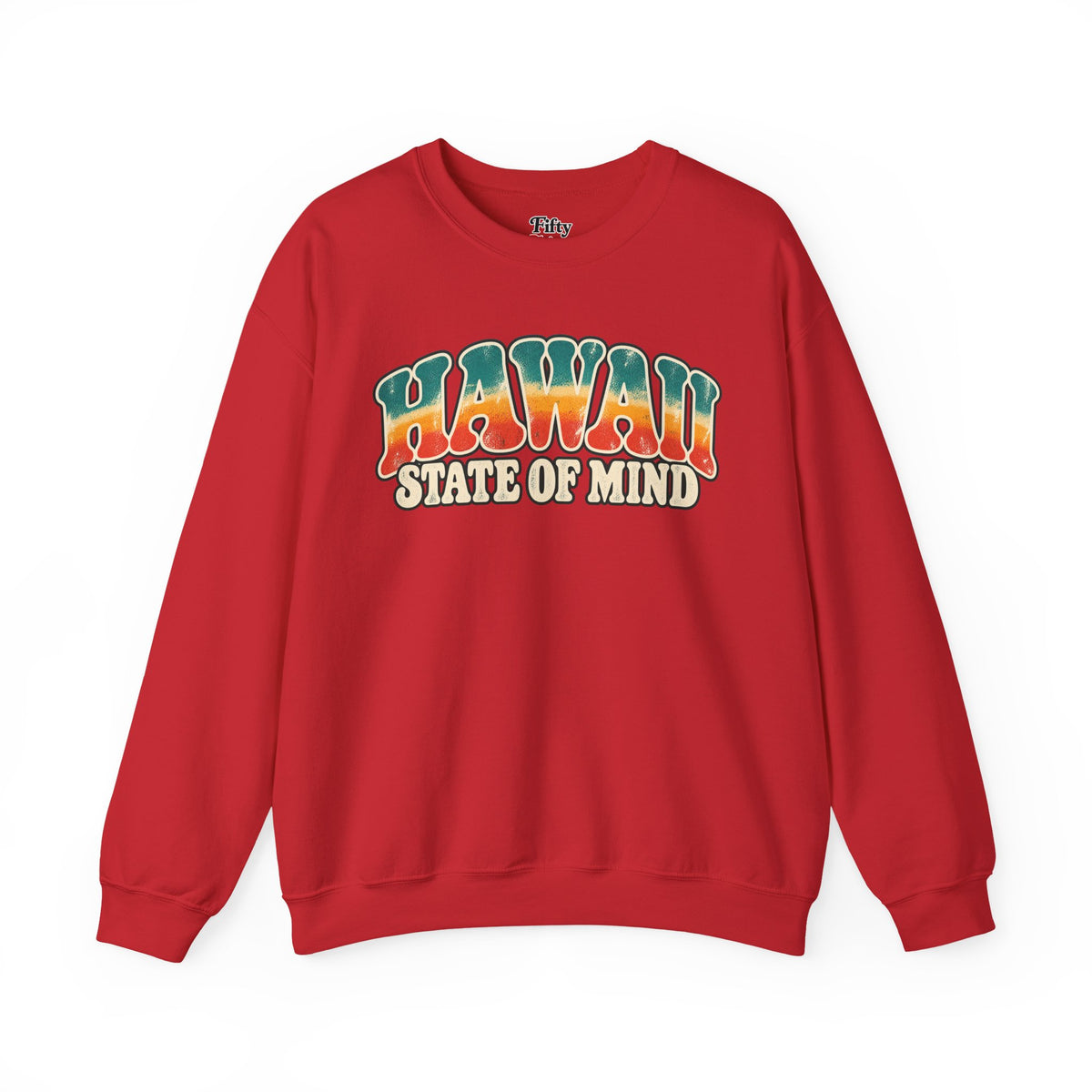 Hawaii State of Mind Unisex Crewneck Sweatshirt State Name Graphic