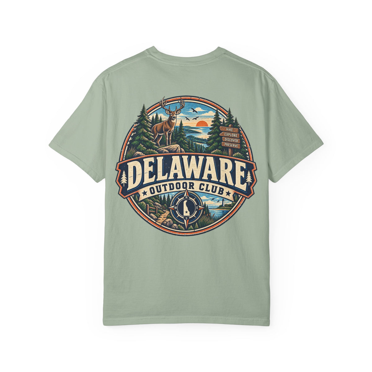 Delaware Outdoor Club Unisex Comfort Color 1717 Streetwear Graphic Tee