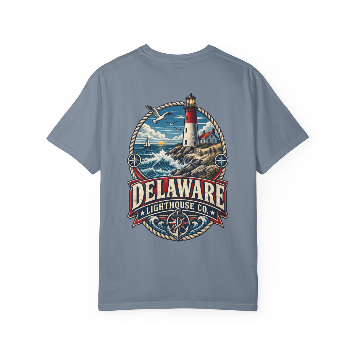Delaware Lighthouse Co. Unisex Comfort Color 1717 Streetwear Graphic Tee
