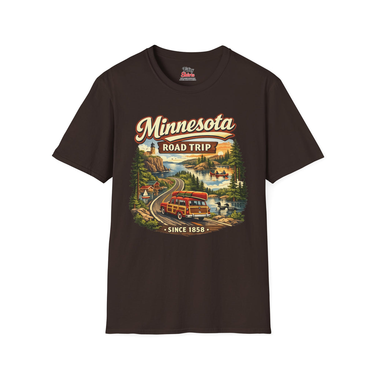 Minnesota Road Trip Unisex Softstyle T Shirt State Pride Graphic Tee Collections FS03