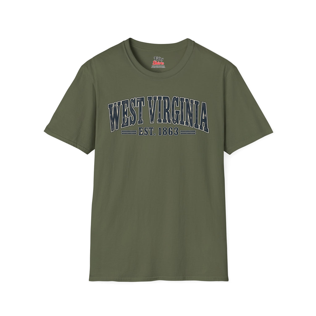 West Virginia Est 1863 Unisex Softstyle T Shirt State Name Graphic Tee