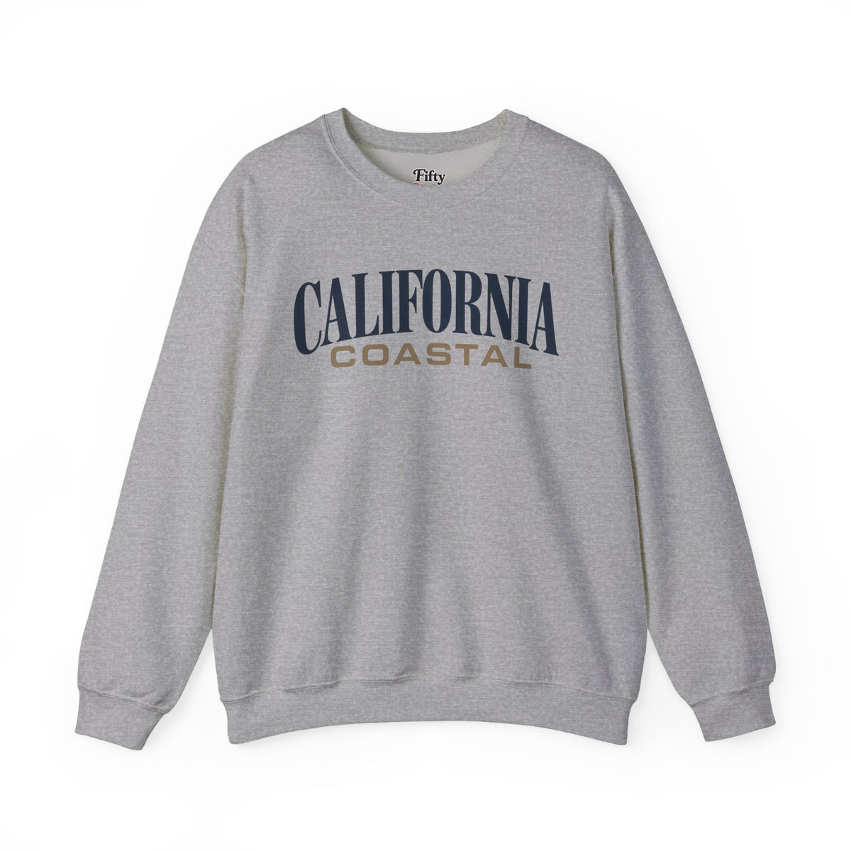 California Coastal Unisex Crewneck Sweatshirt State Name Graphic
