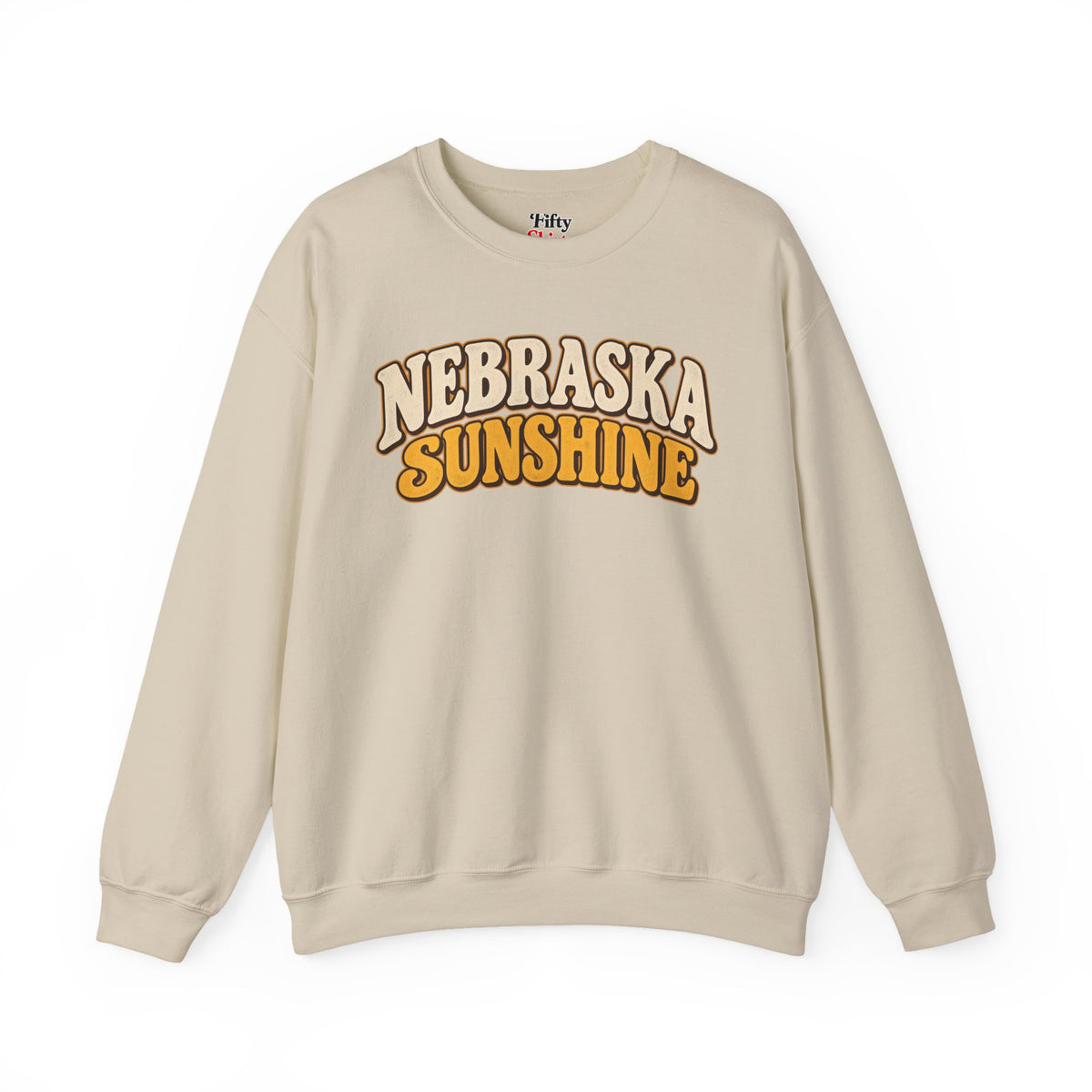Nebraska Sunshine Unisex Crewneck Sweatshirt State Name Graphic