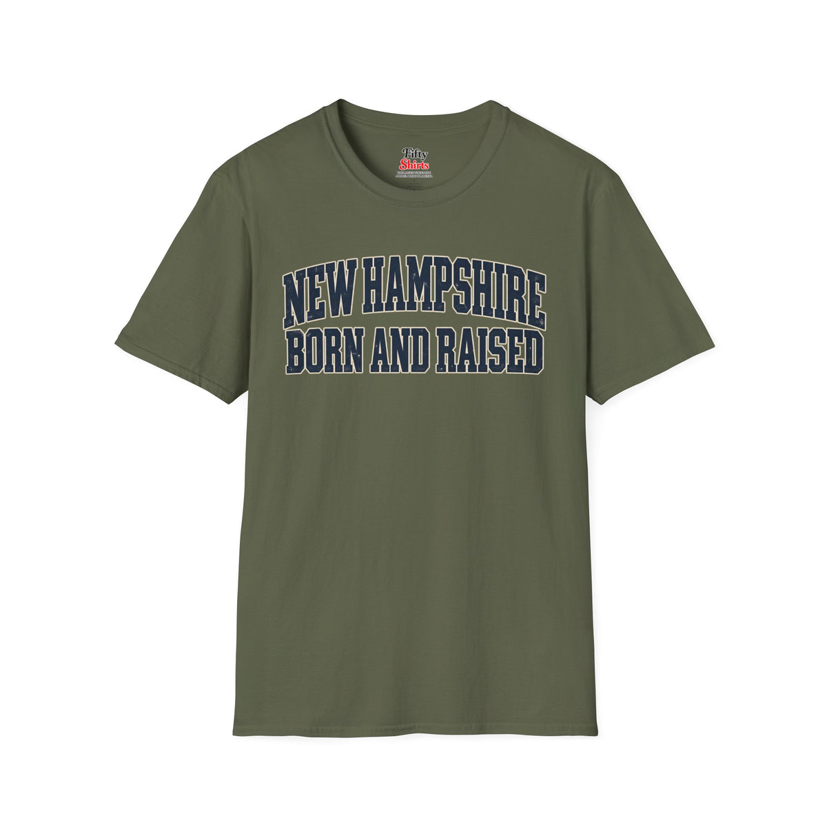 New Hampshire Born and Raised Unisex Softstyle T Shirt State Name Graphic Tee
