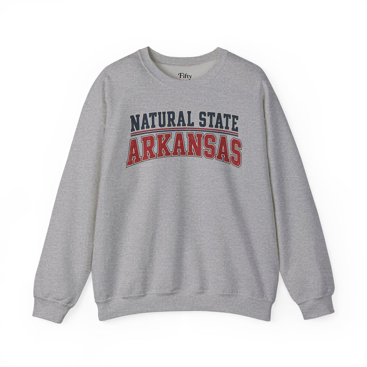Natural State Arkansas Unisex Crewneck Sweatshirt State Name Graphic