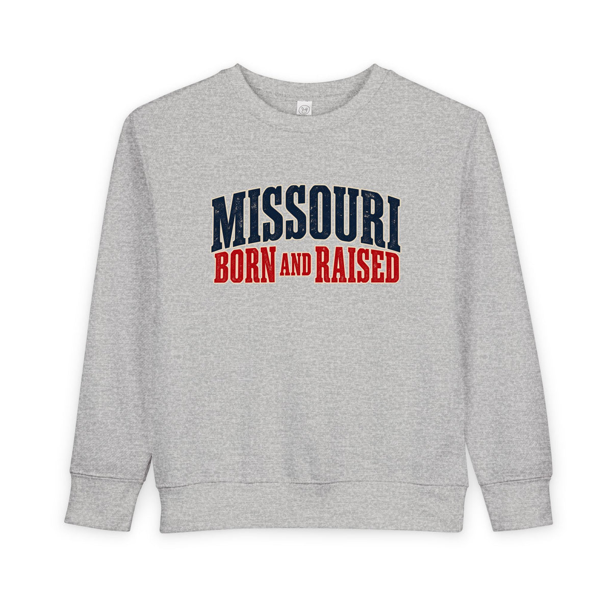 Missouri Born and Raised Midwest Heritage Unisex Toddler Sweatshirt Graphic
