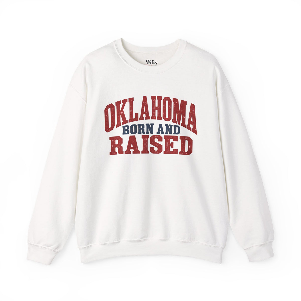Oklahoma Born and Raised Vintage Americana Unisex Sweatshirt Graphic