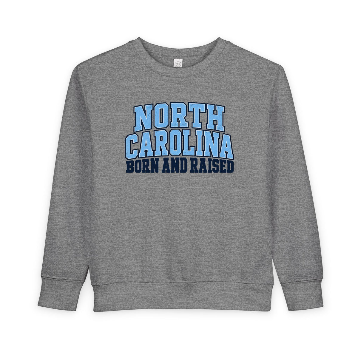 North Carolina Born and Raised Classic Collegiate Unisex Toddler Sweatshirt