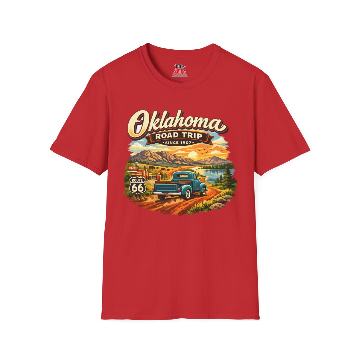Oklahoma Road Trip Unisex Softstyle T Shirt State Pride Graphic Tee Collections FS03