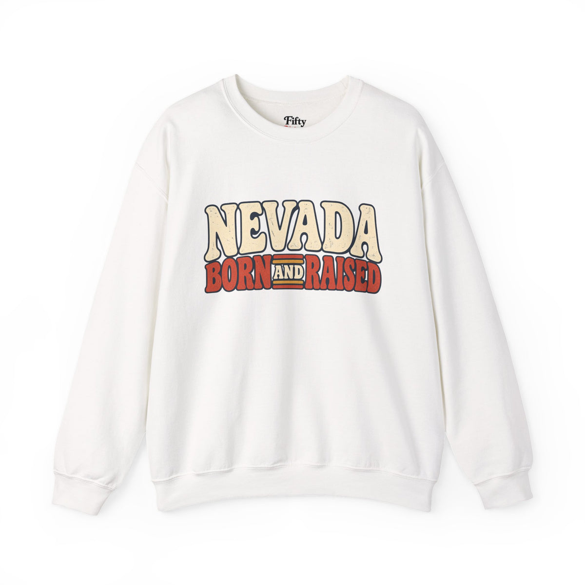 Nevada Born and Raised Retro 1970s Desert Unisex Sweatshirt Graphic