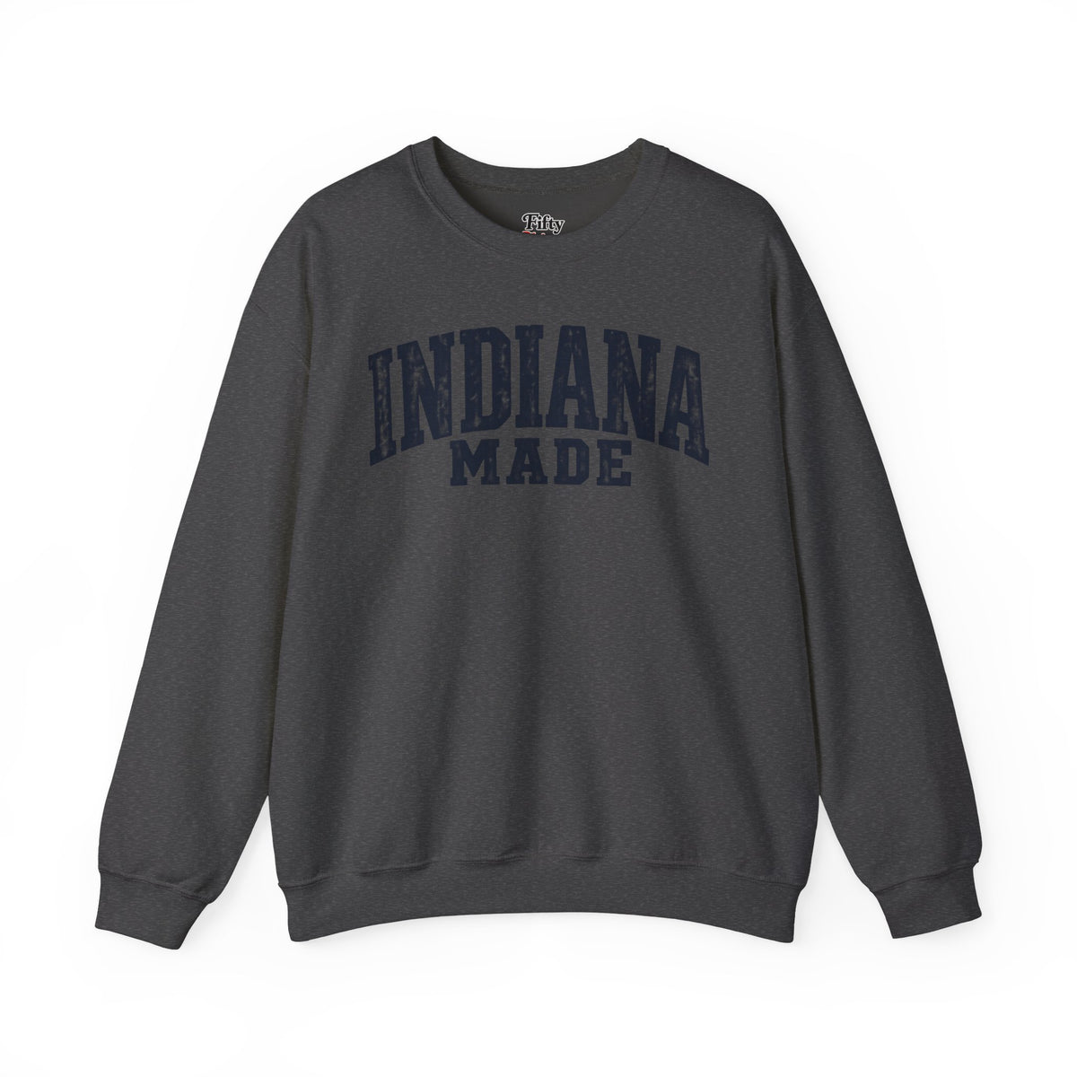 Indiana Made Unisex Crewneck Sweatshirt State Name Graphic