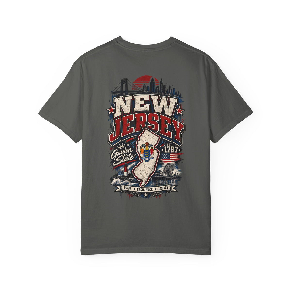New Jersey Street Legacy Unisex Comfort Color 1717 Streetwear Graphic Tee