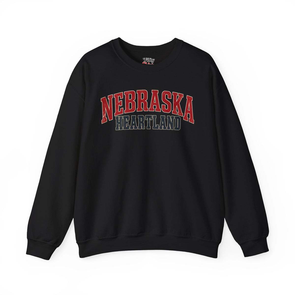 Nebraska Heartland Unisex Crewneck Sweatshirt State Name Graphic