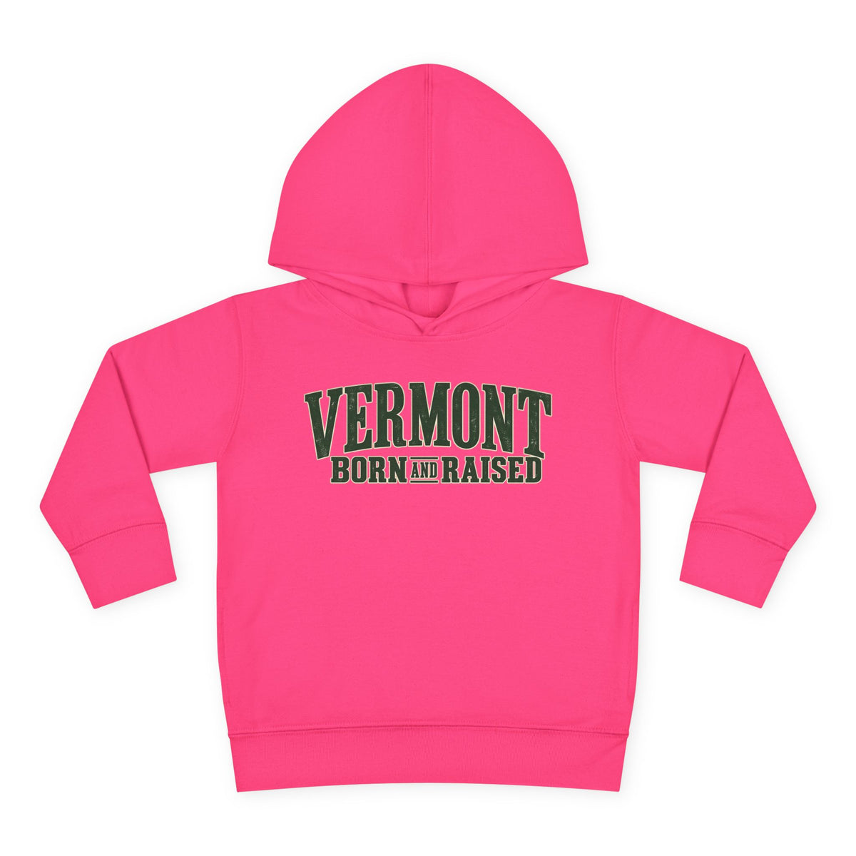 Vermont Born and Raised Premium Vermont Heritage Unisex Toddler Pullover Fleece Hoodie
