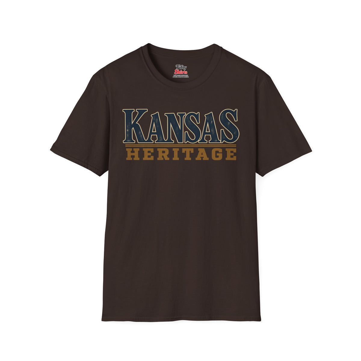 Kansas Heritage Unisex Softstyle T Shirt State Name Graphic Tee