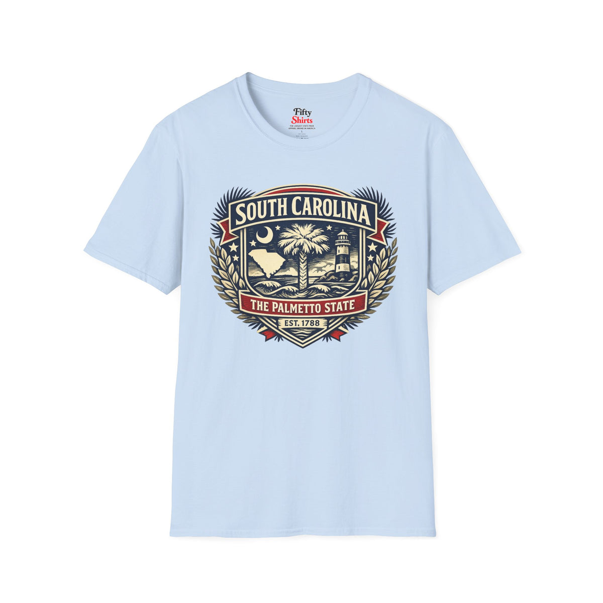 South Carolina Heritage Badge Unisex Softstyle T Shirt State Pride Graphic Tee Collections FS03