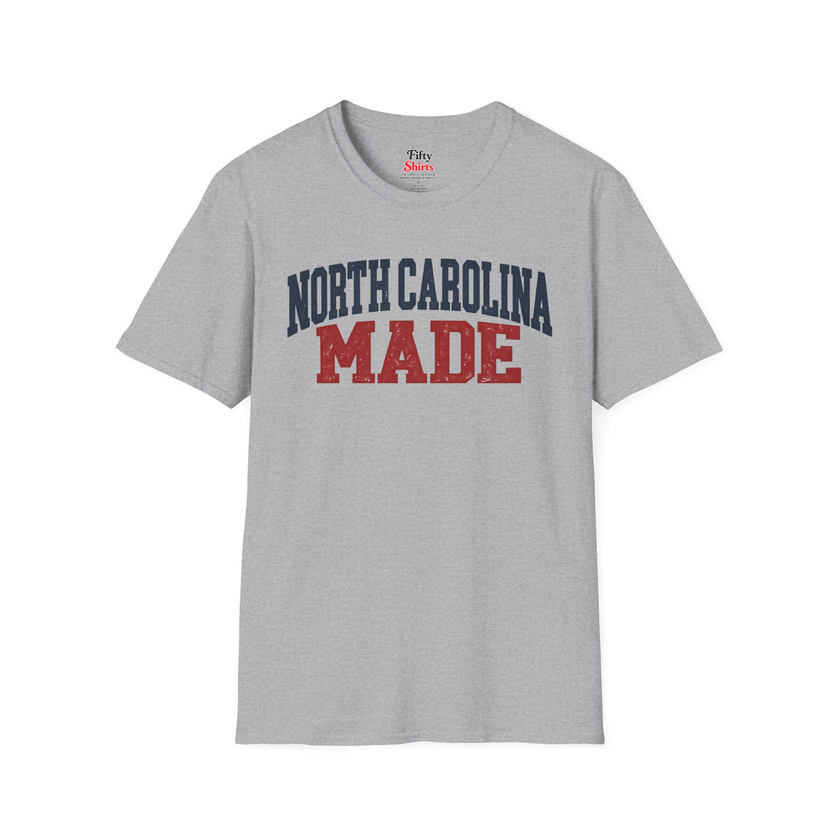 North Carolina Made Unisex Softstyle T Shirt State Name Graphic Tee