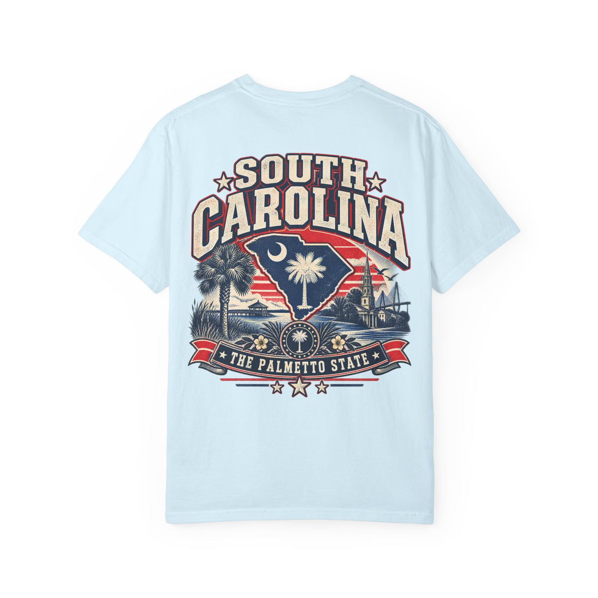 South Carolina The Palmetto State Unisex Comfort Color 1717 Streetwear Graphic Tee