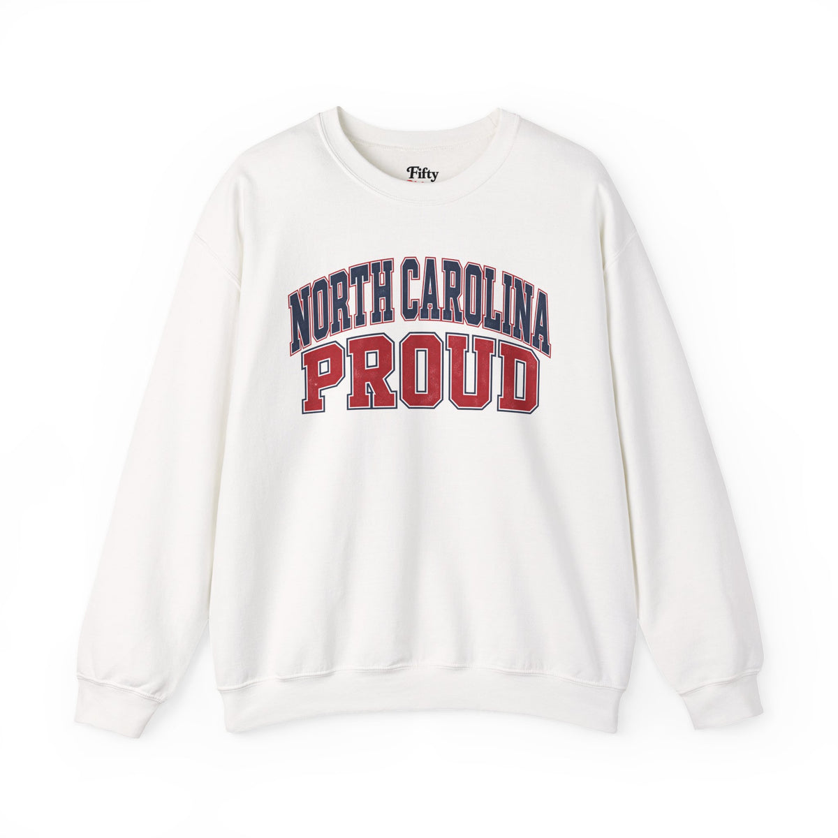 North Carolina Proud Unisex Crewneck Sweatshirt State Name Graphic