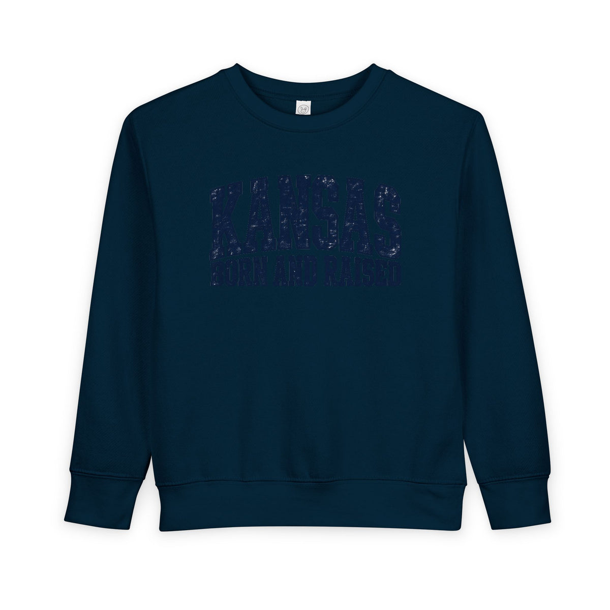 Kansas Born and Raised Bold Athletic Unisex Toddler Sweatshirt