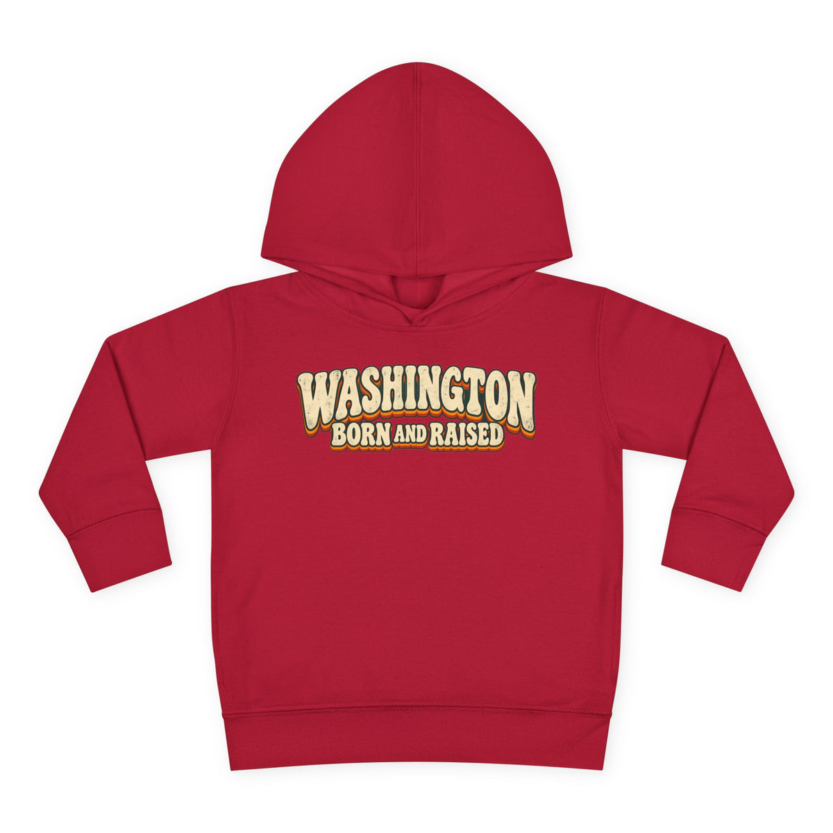 Washington Born and Raised Vintage 1970s Unisex Toddler Pullover Fleece Hoodie