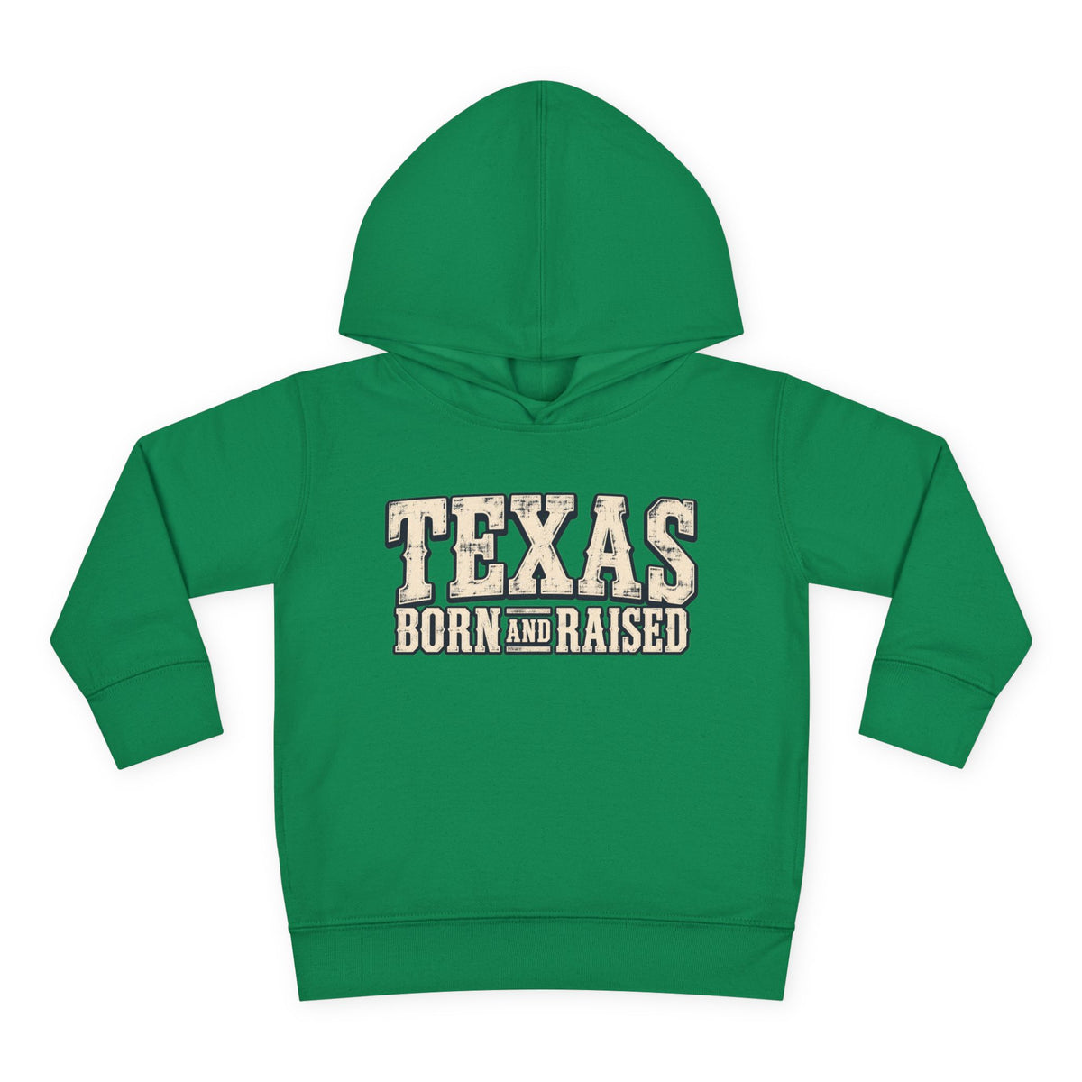 Texas Born and Raised Old-School Ranch Heritage Unisex Toddler Pullover Fleece Hoodie