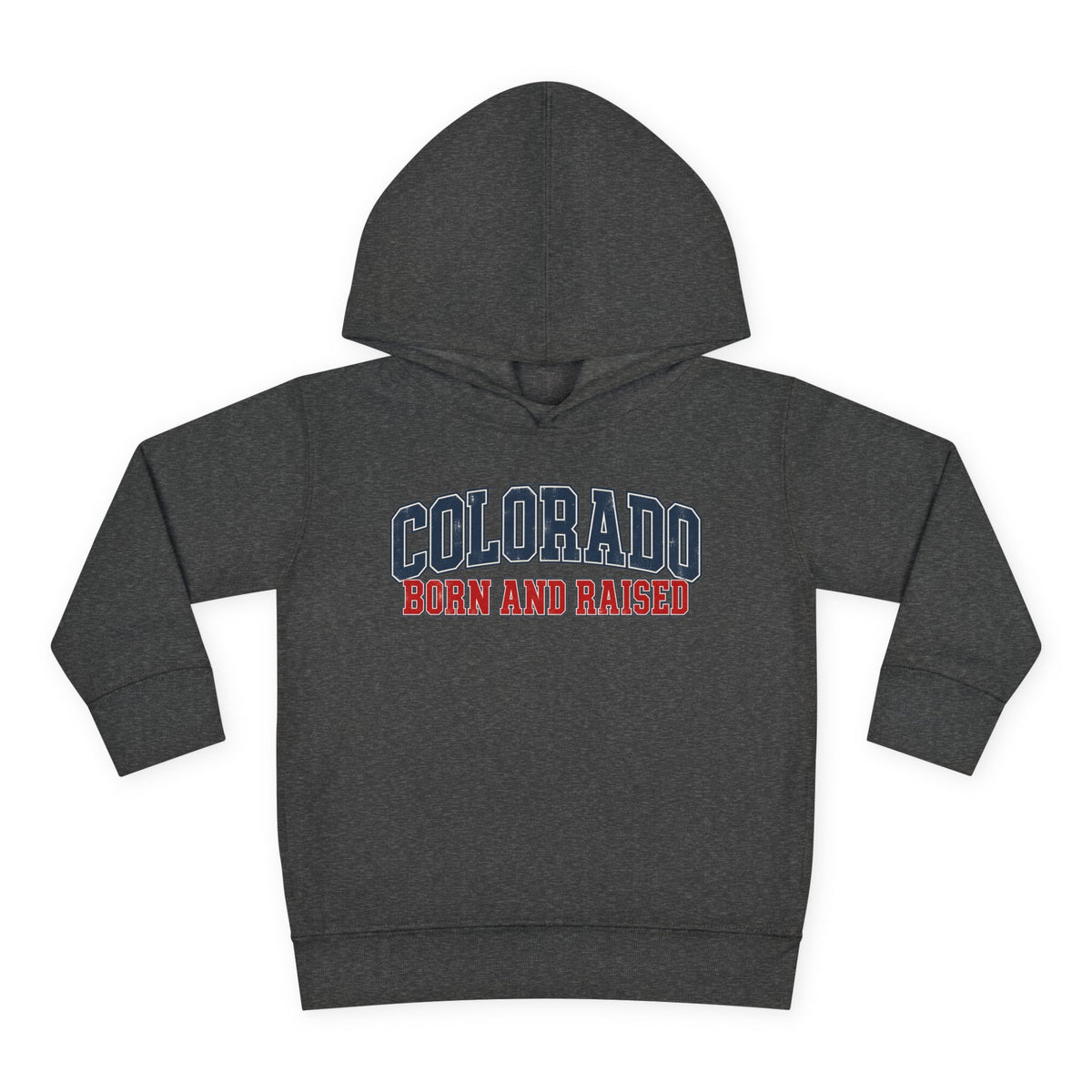 Colorado Born and Raised Collegiate Classic Unisex Toddler Pullover Fleece Hoodie