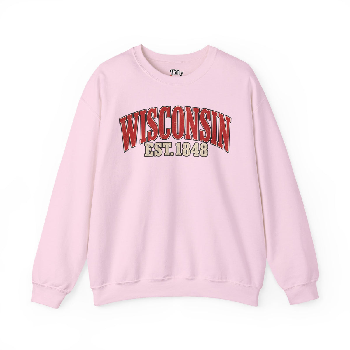 Wisconsin Est 1848 Unisex Crewneck Sweatshirt State Name Graphic