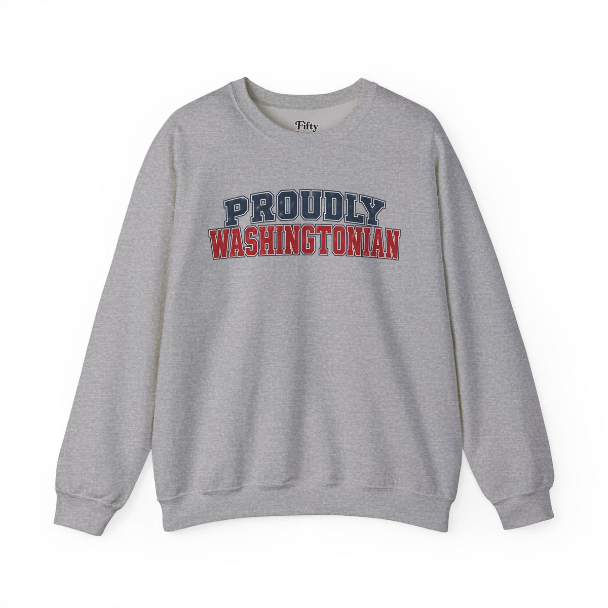 Proudly Washingtonian DC Unisex Crewneck Sweatshirt State Name Graphic