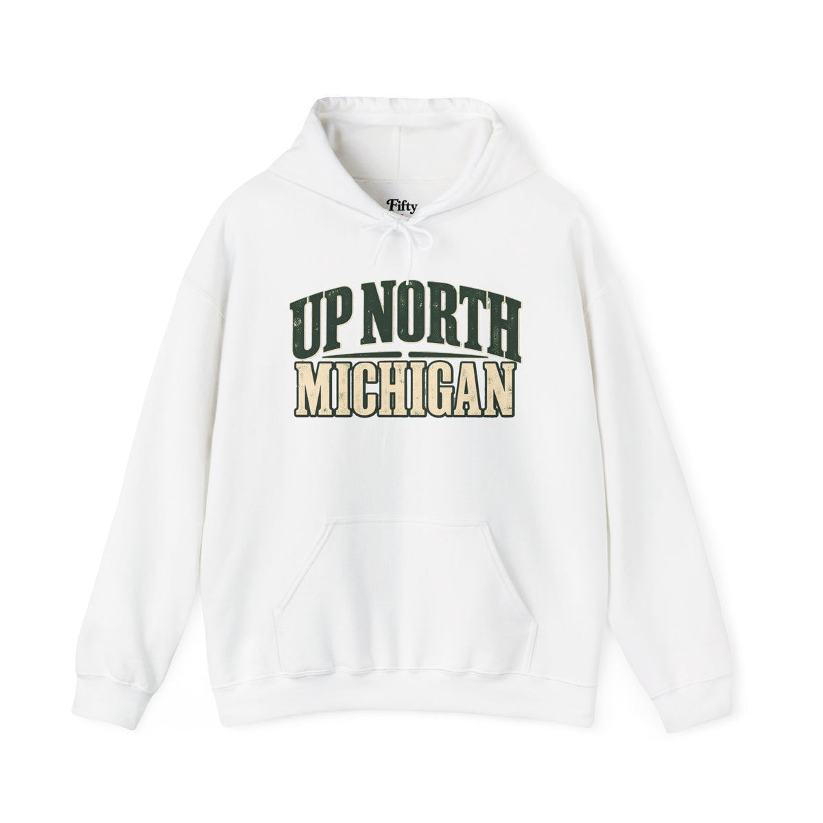 Up North Michigan Unisex Hoodie State Name Graphic