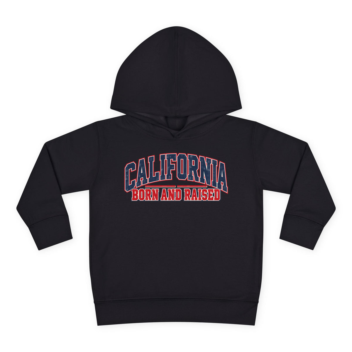 California Born and Raised Vintage Collegiate Unisex Toddler Pullover Fleece Hoodie