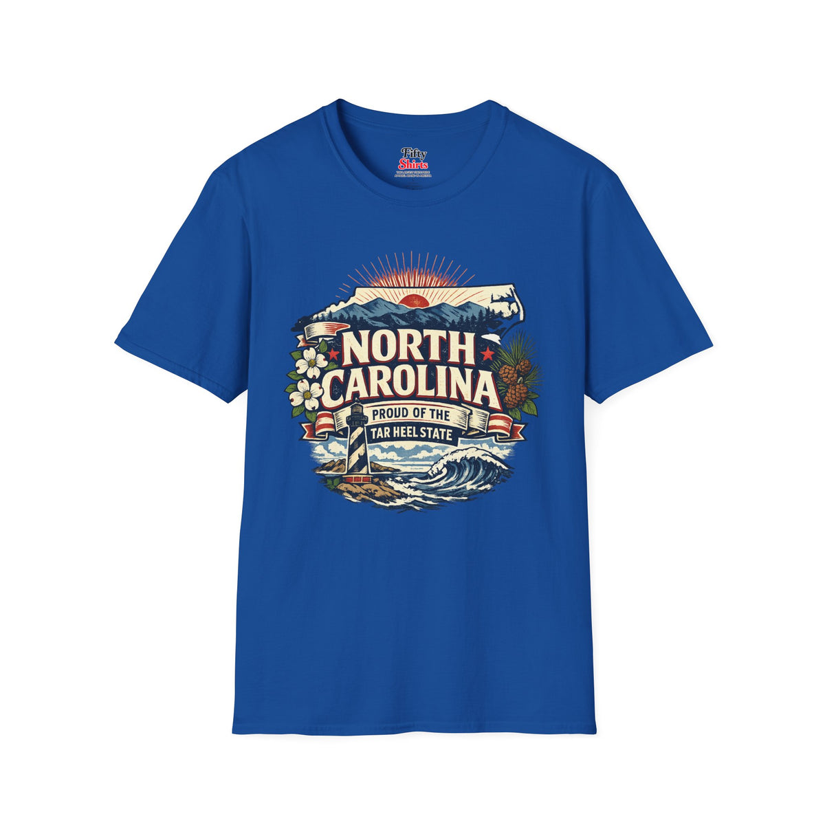 North Carolina State Pride Unisex Softstyle T Shirt State Pride Graphic Tee Collections FS03