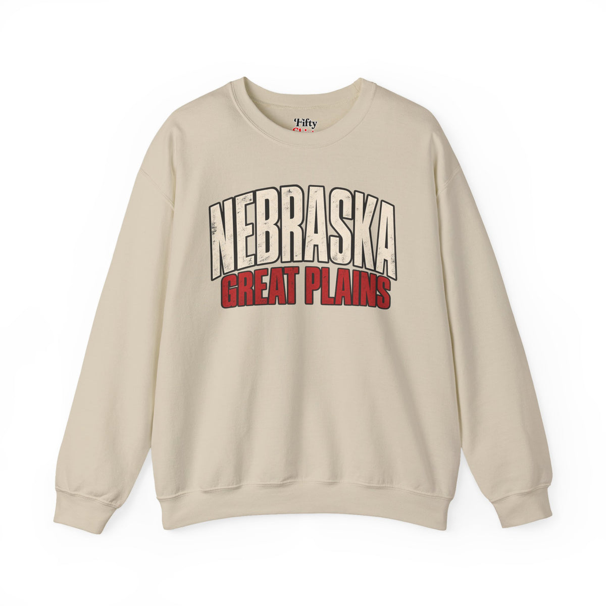 Nebraska Great Plains Unisex Crewneck Sweatshirt State Name Graphic