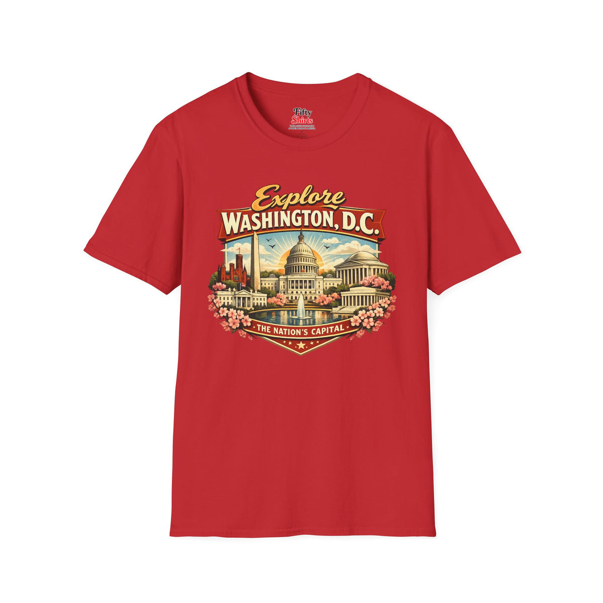 Explore Washington D.C. Unisex Softstyle T Shirt State Pride Graphic Tee Collections FS03